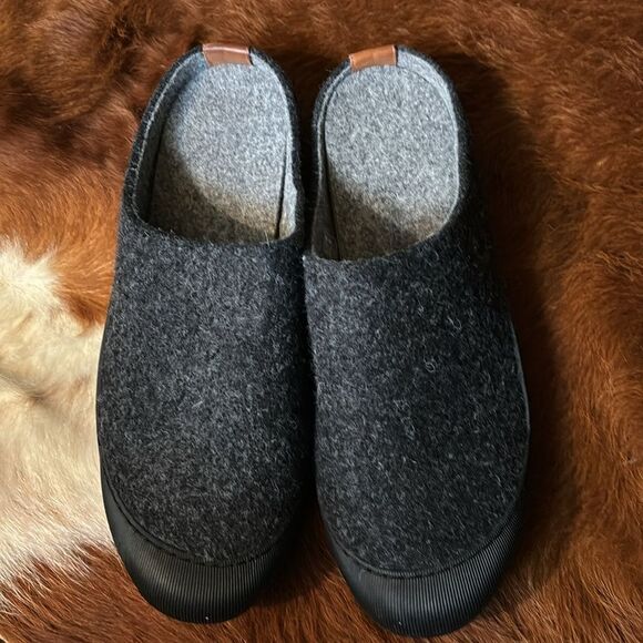 Néw Huckberry Greys Wool Outdoor Slippers/ Mules in Charcoal/Black Size 11 - Picture 8 of 10